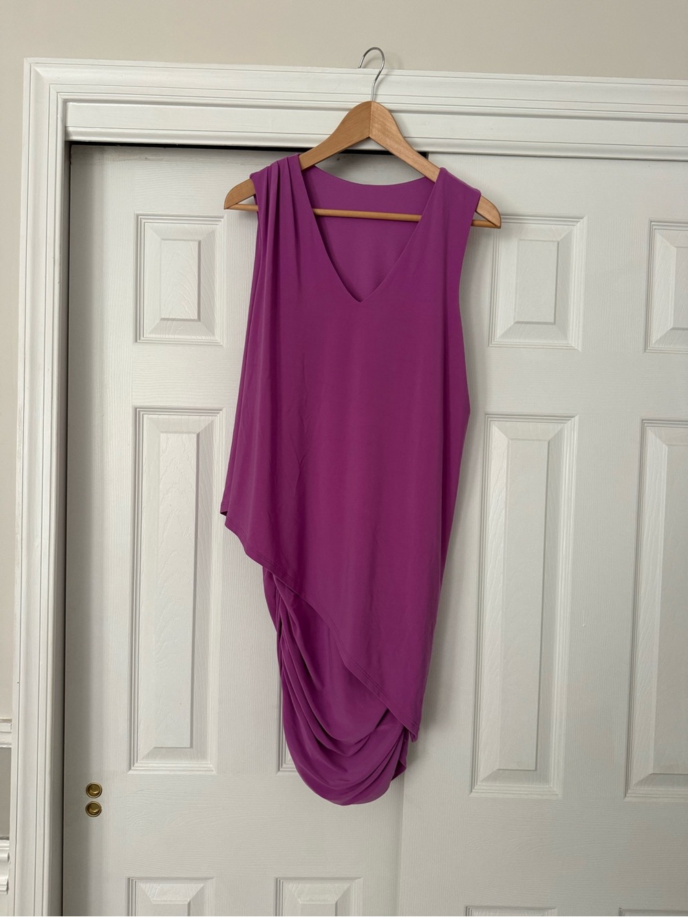 Last Tango Asymmetrical Sleeveless Dress — Fuchsia